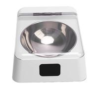XUMIUZIY Alimentador Automático de Gatos, Alimentador de Perros Inteligente con Tapa de Sensor Infrarrojo Inteligente, Tazones de Alimentos Extraíbles de 350 Ml, Pantalla Digital, Recargable USB,