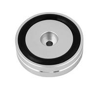XUMIUZIY Almohadilla para Pies de Amplificador de de Aleación de Aluminio, Aislador de Amortiguador Chapado en Oro con Anillo de Goma de Amortiguación Desmontable para Equipos de (Silver)