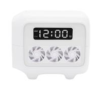 XUMIUZIY Altavoz Bluetooth con Sonido HiFi, Cargador Inalámbrico de 15W, Cancelación de Ruido de BT 5.0, Despertador Digital, Batería de 1200 MAh, Luz Colorida, Altavoz Portátil para (White)