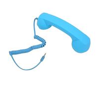 XUMIUZIY Auricular de Teléfono Retro con Cable, Receptor de Protección contra Radiación con Enchufe de 3,5 Mm para Computadora con Teléfono Inteligente (Blue #15)