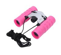 XUMIUZIY Binoculares Juguete Científico para Niños de 3 a 12 Años, Binoculares Plegables Compactos Impermeables con Ocular de 1,5 Pulgadas para Observación de Aves, Camping, Aventuras Al (Pink)