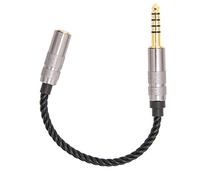 XUMIUZIY Cable Adaptador de Extensión de Auriculares de Alta Resolución de 4,4 Mm Macho Equilibrado a Hembra Estéreo de 3,5 Mm para Cable DAP OFC Negro