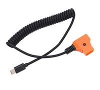 XUMIUZIY Cable de Alimentación de Grifo USB C a D, Cable de Resorte en Espiral Flexible de 35-90 Cm para Batería de Montaje en V, con Material de Aleación de Plástico de Primera Calidad