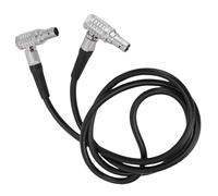 XUMIUZIY Cable de Alimentación Macho de 2 Pines en ángulo Recto, Conector Serie LEMO0B con Funda Antidesgarro, para Teradek Bond SmallHD Cine Ronin RS2 RS3 Pro Z CAM E2 Pyxis 6K
