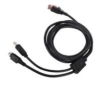 XUMIUZIY Cable de Datos de la Impresora, Alimentación USB de 1,8 M y 24 V a USB2.0 B Macho y Cable Macho Din de Alimentación de 3 Pines