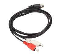 XUMIUZIY Cable Din Macho de 5 Pines a 2 Macho Cable de Conexión Plug and Play para Reproductor de CD VCR DVD Phono LD, Cubierta de de PVC de 1,5 M, Compatible con Equipos Estéreo Europeos