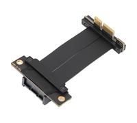 XUMIUZIY Cable Elevador PCIe 4.0, Cable Elevador GPU Dual de ángulo Recto de 90 Grados, Cable de Extensión PCIe de Función Completa de 36 Pines para Tarjetas WiFi, Tarjetas PCIe M.2 (50cm)