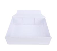 XUMIUZIY Caja de Regalo con Tapa Abatible de Papel Grueso con Cierre Magnético Fuerte, Caja Grande de San Valentín para Varios Eventos, 26x19x8cm (Blanco 4000K)