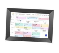 XUMIUZIY Calendario Digital de 10.1 Pulgadas, Pantalla Interactiva, Gráfico de Tareas de Calendario Inteligente de 32 GB 2 Vías de Sincronización con Aplicación, Pantalla Táctil para (Enchufe de la