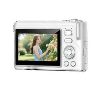 XUMIUZIY Cámara Digital 4K, Zoom óptico 5X de 64 MP, Pantalla Táctil HD de 3 Pulgadas con Espejo Frontal para Selfies, Grabación Continua, Seguimiento de Aprendizaje Profundo (White)