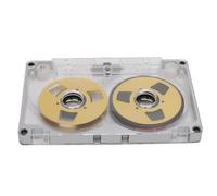 XUMIUZIY Cassettes Virgin, Marco de Aleación de Aluminio de 55 Minutos en una Bobina para la Bobina de Cassette de Sonido Virgen para Grabación de Música (Placa de Oro de Marco de Plata)