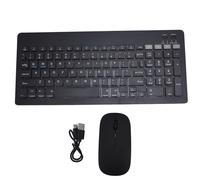 XUMIUZIY Combo de Teclado y Mouse Inalámbricos con Receptor USB, Reducción Silenciosa de Ruido, Modo Doble 2.4G y Bluetooth, Teclado y Mouse Ergonómicos para Computadora de Escritorio (Black)