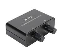 XUMIUZIY Controlador de Volumen Estéreo, Perilla Atenuadora de de 6,35 Mm y 3,5 Mm con Transmisión de Señal sin Pérdidas, para Altavoces, Pantallas de Estudio, Teclados de Guitarra,