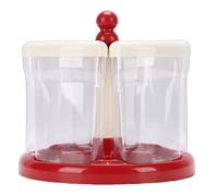 XUMIUZIY Dispensador Hermético de Arroz Contenedor de Granos Giratorio de 360 ° Preservación de la Frescura para Guisantes Verdes Granos de café, Ingeniería de Peso Equilibrado para un (rojo)