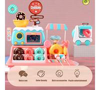 XUMIUZIY Donut Truck Play Food Selling Car Toy con Música para Niños, Juego de Juguetes Sensoriales Educativos, Material Plástico ABS (Colores Variados)
