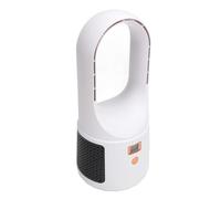 XUMIUZIY Escritor, Ventilador sin Hoja USB con Exhibición de Electricidad para el Hogar (WHITE)