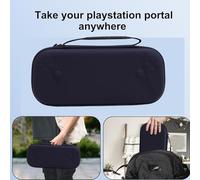XUMIUZIY Estuche Rígido de Transporte PS Portal, Kit de Accesorios 6 en 1 con Carcasa de PU a Prueba de Lluvia, Cubierta de Silicona, Protectores de Pantalla, Kit de Limpieza con (Azul Profundo)