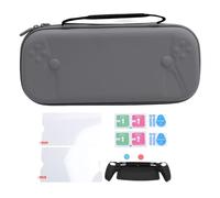 XUMIUZIY Estuche Rígido de Transporte PS Portal, Kit de Accesorios 6 en 1 con Carcasa de PU a Prueba de Lluvia, Cubierta de Silicona, Protectores de Pantalla, Kit de Limpieza con (Grey)