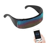XUMIUZIY Gafas LED Personalizables, Gafas con Luz LED, Gafas Luminosas a Todo Color, Mostrar Mensajes/Animaciones//Texto Controlado a Través de la Aplicación, para Festivales de Música