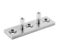 XUMIUZIY Guía de Piso para Puerta de Granero, Doble Rueda, Acero Inoxidable | Diseño de doble rodillo, movimiento deslizante suave, acabado resistente al óxido, fácil instalación, funcionamiento