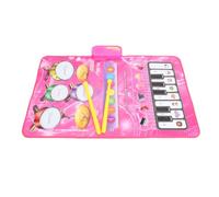 XUMIUZIY Juego de Batería con Tapete de Baile Musical 2 en 1 para Niños Pequeños, Tapete de Juego Multifuncional para Coordinación Mano-pie, Entretenimiento Liviano y Compacto, Baterías No Incluidas