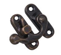 XUMIUZIY Juego de Ganchos de Cerrojo de Hierro Vintage de 30 Piezas, Cerrojo de Gancho con Hebilla para Cajas de Regalo 3,2x2,8 Cm (gancho derecho de bronce)