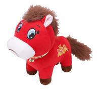 XUMIUZIY Juguete de Peluche de Caballo Rojo Vibrante, Muñeco de Peluche del Año 2026 del Caballo para el Festival de Primavera (Triste)