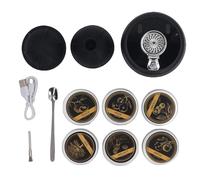 XUMIUZIY Kit de Ahumador de Cóctel Eléctrico, Juego de Ahumador de Bourbon, de Whisky con 6 Astillas de Madera, Manzanas, Cerezo, Roble, Haya, Pera, Nogal para Whisky, Cócteles