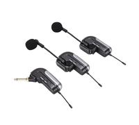 XUMIUZIY Micrófono de Acordeón Inalámbrico UHF Dual, Micrófono con Captación de Instrumento y Receptor, Captación de Sonido de 360°, Alcance de 30 M, Batería de 6 H para Presentaciones en