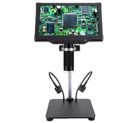 XUMIUZIY Microscopio Digital de 10,1 Pulgadas, Zoom Infinito de 500 a 1000x para Educación en Investigación Industrial
