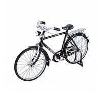 XUMIUZIY Mini Estatua Retra de la Bici Escala 1/10, Ornamento del Metal del Vintage para la Exhibición de Escritorio Casera (Black)