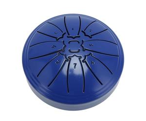XUMIUZIY Mini Tambor de Lengua de Acero de 4 Pulgadas, 8 Notas, Tambor de Mano de Acero Al Carbono con Mazos y Cancionero, Pequeño de Metal para Meditación, Educación Musical para Principiantes (BLUE)