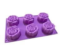 XUMIUZIY Molde de Chocolate Rosa, Pequeño 6 Cavidades de Silicona | Silicona de calidad alimentaria, Apto para hornos, Fácil liberación, Versátil para dulces
