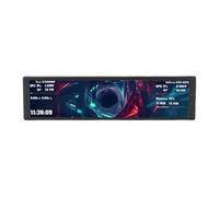 XUMIUZIY Monitor de Temperatura de Computadora de 9.2 Pulgadas, Pantalla de Temperatura de GPU de CPU de PC FHD 1920x462, Compatible con Tema de Video Dinámico en Modo Retrato Horizontal, (Black)