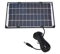 XUMIUZIY Panel Solar de 6W 12V Polisilicio con DC5521 para Lámparas | Cargador solar portátil, senderismo para acampar al aire libre, carga con luz solar directa, peso ligero de 194 g, celda de