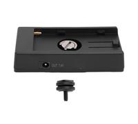 XUMIUZIY Placa Adaptadora de Batería para Cámara, Soporte de Fuente de Alimentación para NP F970 F750 F570 F550 con Indicador LED y Almohadilla Antideslizante, para Cámaras DSLR Luces