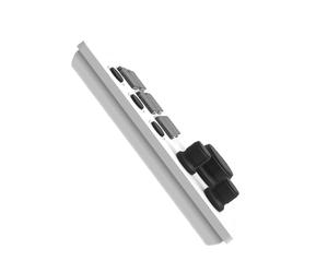 XUMIUZIY Plataforma Controladora de Flujo Inteligente con 6 Teclas Personalizadas y 3 Botones, Estructura de Moldeo por Inyección de ABS, Cable de 1,5 M (White)