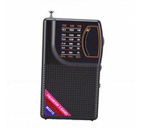 XUMIUZIY Radio Portátil, Am/FM/Corta con Batería Recargable de 800 MAh, Antena de 21 Cm, Clip Trasero, Pantalla LCD, para Actividades Al Aire Libre, Acampada, Senderismo y emergencias. (Black)