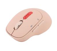 XUMIUZIY Ratón Inalámbrico AI para GPT, Ratón de Voz AI Recargable 6 en 1 con Traducción de 152 Idiomas, Escritura por Voz, Conexión Bluetooth USB 2.4G para Computadoras de Escritorio (Rosa Claro)