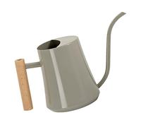 XUMIUZIY Regadera de Acero Inoxidable con Caño Largo 1L |Regadera para Plantas de Interior con de Madera para Flores de Jardín (Gray)