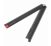 XUMIUZIY Regla Plegable de Aluminio de 0-300 Mm, Regla de Medición de Metal para Dibujar