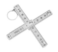 XUMIUZIY Regla Plegable de Plástico ABS Portátil de 0,5 M, con Llavero, Regla Plegable para Carpintería, Colocación de Azulejos (WHITE)