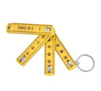 XUMIUZIY Regla Plegable de Plástico ABS Portátil de 0,5 M, con Llavero, Regla Plegable para Carpintería, Colocación de Azulejos (YELLOW)