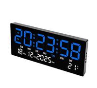 XUMIUZIY Reloj de Pared Digital con Pantalla Grande Silenciosa, Función de Memoria, Calendario Perpetuo para Lugares Públicos Escolares