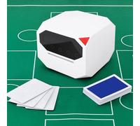 XUMIUZIY Repartidor de Cartas Automático, 360° Giratorio Repartidor de Cartas Silencioso, Repartidors de Póquer Eléctrico Recargable, Personaliza el Número de Jugadores (Blanc)