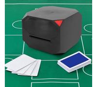 XUMIUZIY Repartidor de Cartas Automático, 360° Giratorio Repartidor de Cartas Silencioso, Repartidors de Póquer Eléctrico Recargable, Personaliza el Número de Jugadores (Negro)