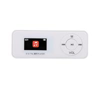 XUMIUZIY Reproductor MP3 Bluetooth, Reproductor de Música HiFi, Altavoz HD, Función de Transmisión FM con Auriculares, Compatible con Expansión de Tarjeta de Memoria Pequeña (White)