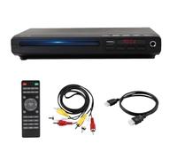 XUMIUZIY Reproductores de DVD para TV con HDMI, Reproductores de CD/DVD Compactos sin Región 1080P para Smart TV, con Control Remoto y Puerto de Micrófono HDMI/AV/USB/6,5 Mm, Compatible (1080P)