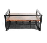 XUMIUZIY Soporte de Madera para Bolsas de té con 8 Compartimentos Espaciosos, Elegante Caja Expositora para Estación de té para Encimera de Cocina, para Entusiastas del (Negro 2 niveles)