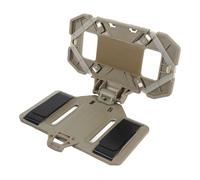 XUMIUZIY Soporte de Montaje para Teléfono en el Pecho para Chaleco Portador de Placa, Tamaño de Pantalla de 4,7 a 6,7 Pulgadas, Tablero de Navegación Plegable para Exteriores (Caqui)